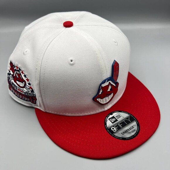Cleveland Indians Guardians MLB‎ 9Fifty New Era Hat Snapback Cap White New Men